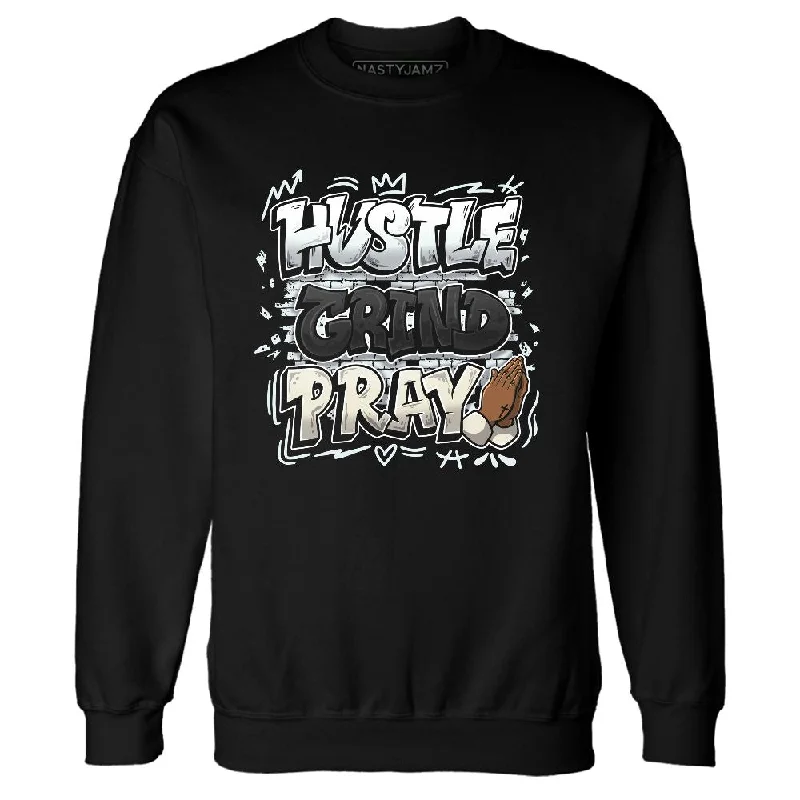 Casual Yet Sophisticated Unisex Fashion Urban Style Promotions Pure Platinum 4s NastyJamz Sweatshirt Match Hustle Grind Pray